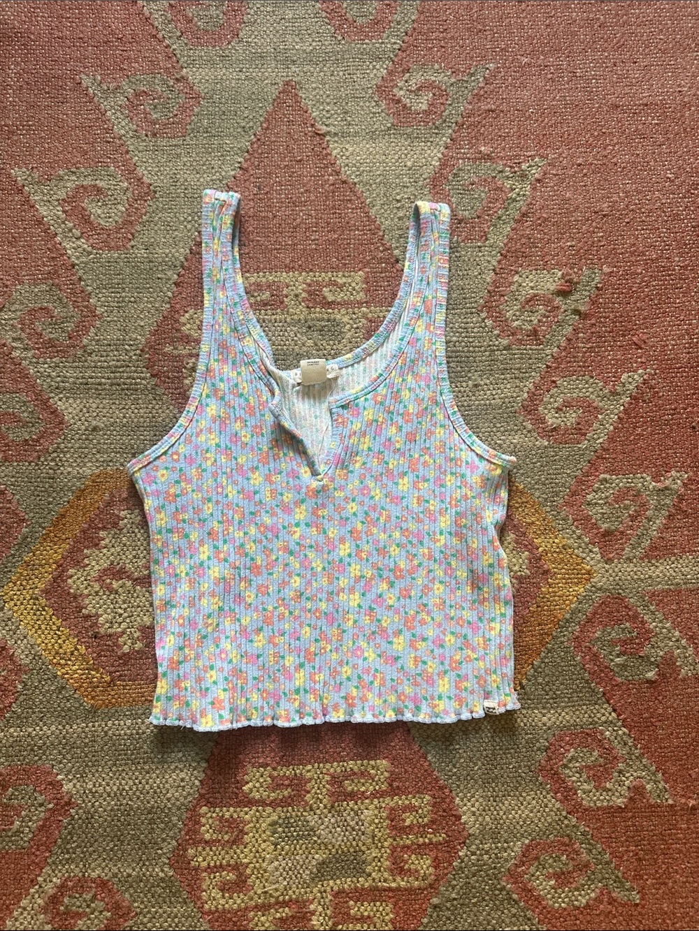 Billabong Floral Ribbed Tank Top